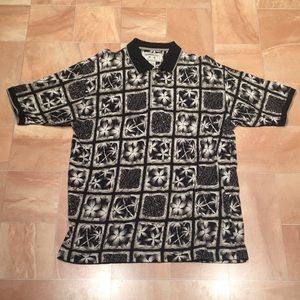 Men's Hawaiian Palm Tree Graphic Casual Cotton Polo Short Sleeve Shirt